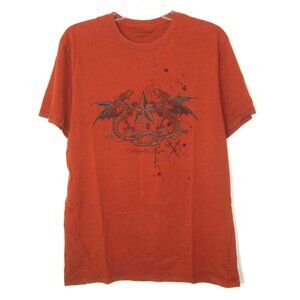 Banana Republic Single Stitch T-Shirt Dragons, Star, "Strength & Honor" Size L